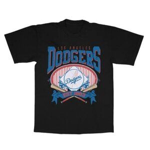 Vintage Los Angeles Dodgers Black Graphic Tee Shirt – Baseball Fan T-Shirt